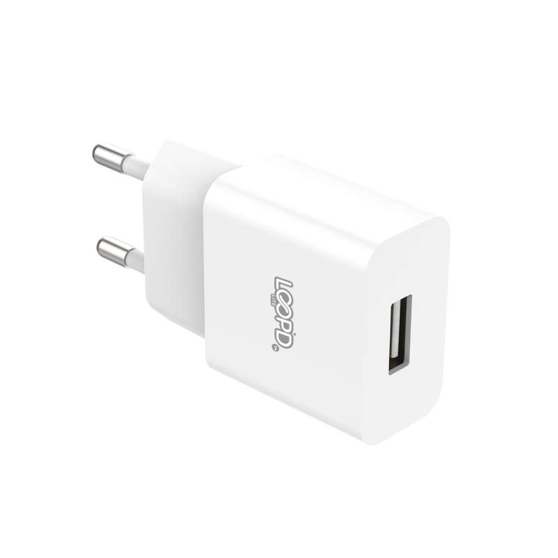 Loopd LITE 5W Wall Charger - 1 Port Charging Adapter - White