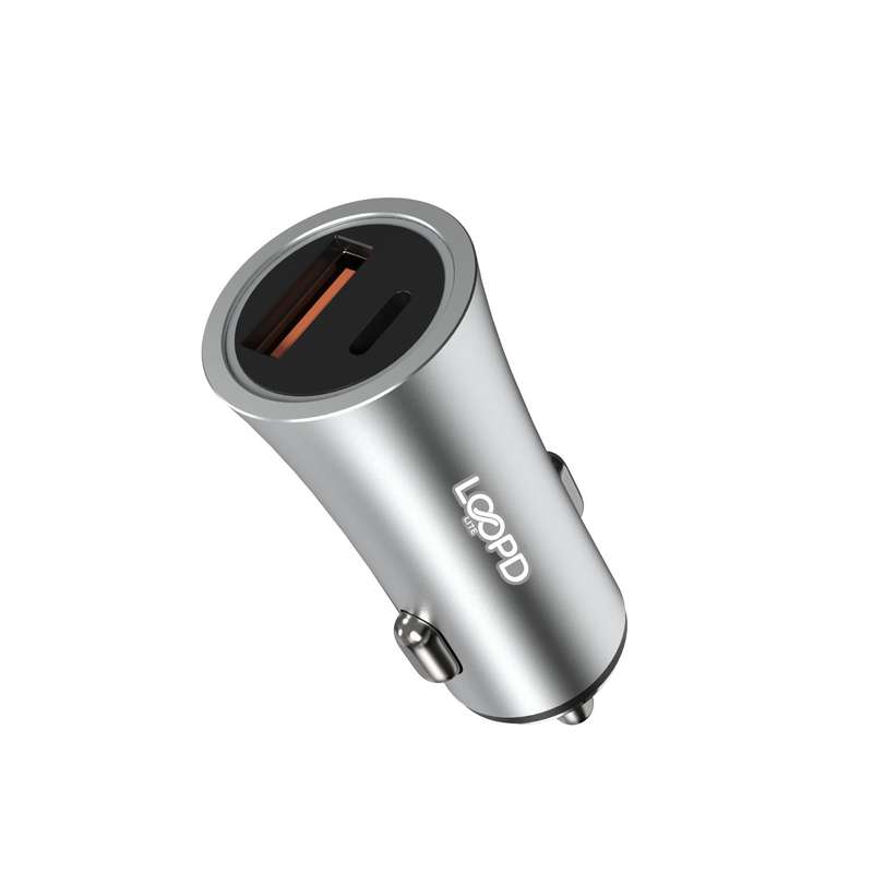LOOPD Lite 20W Car Charger  Fast Charge Charging Adapter 2 Port