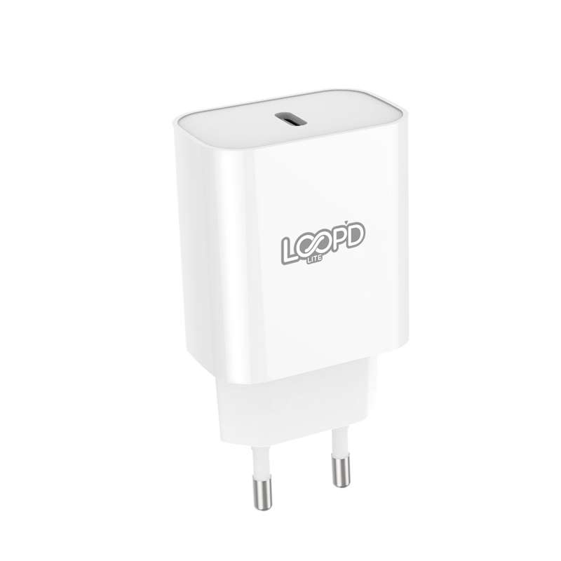 LOOPD Lite 20W Wall Charger Fast Charging Adapter 1 Port White