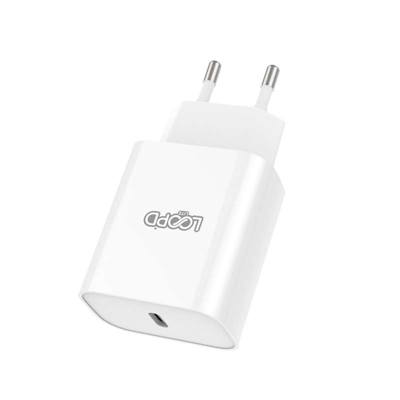 LOOPD Lite 20W Wall Charger Fast Charging Adapter 1 Port White