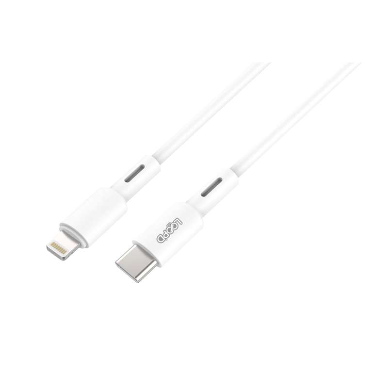 Loopd Lite 27W Type C To Lightning Cable - 1m White