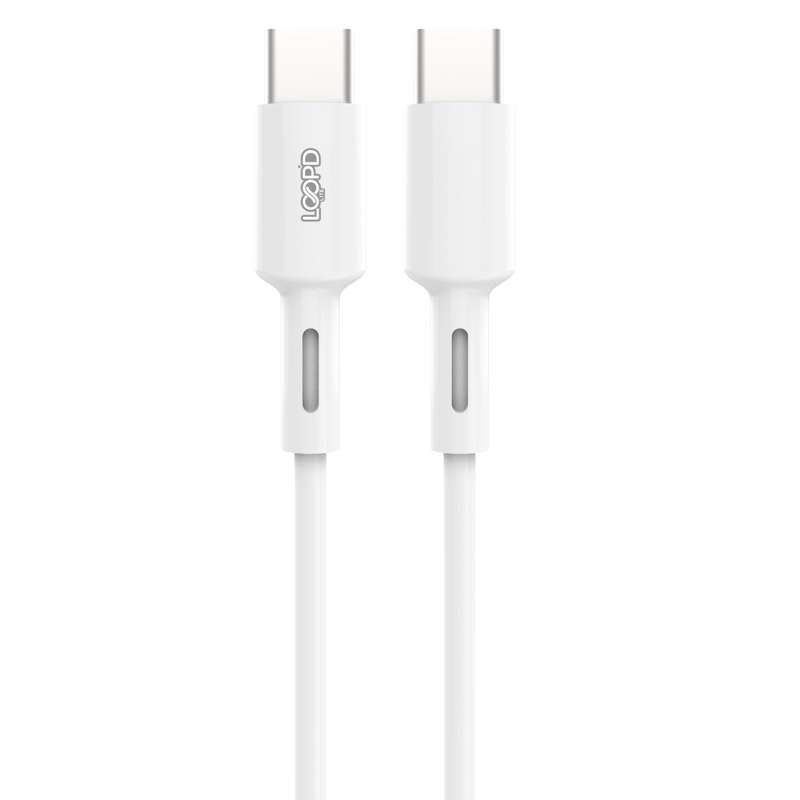 Loopd Lite 60W USB C To USB C Cable - 1m White