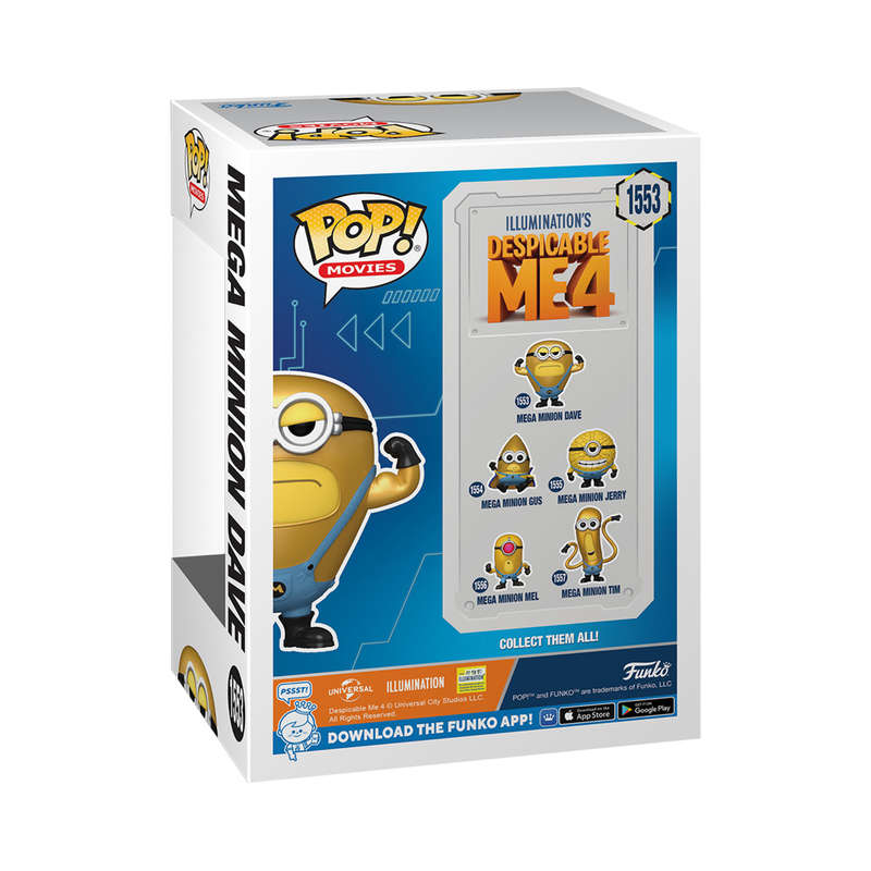 Mega Minion Dave  Despicable Me 4 Funko Pop Vinyl Figure #1553
