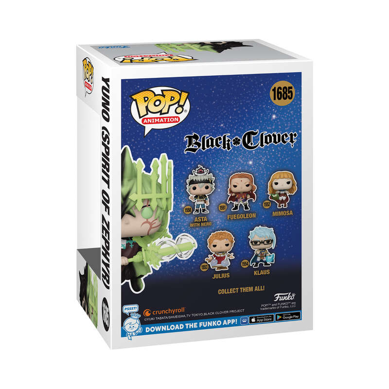 Yuno Spirit of Zephyr - Black Clover Funko Pop Special Edition Vinyl Figure #1685