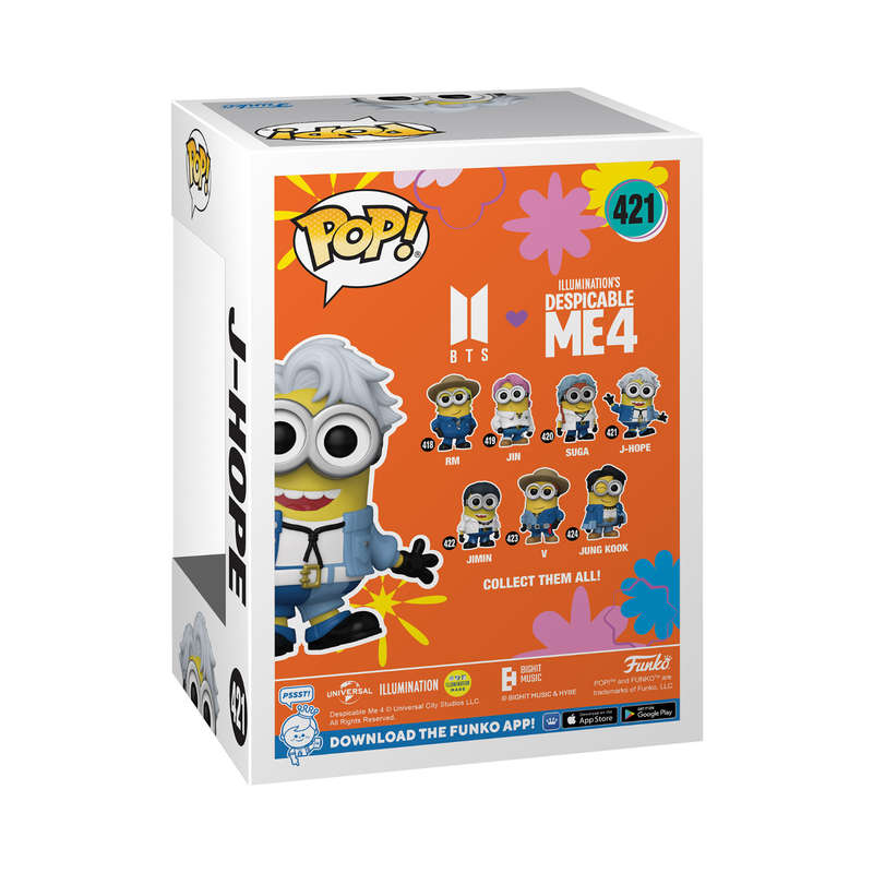 J-Hope - Minion Despicable Me 4 Funko Pop Vinyl Figure #421