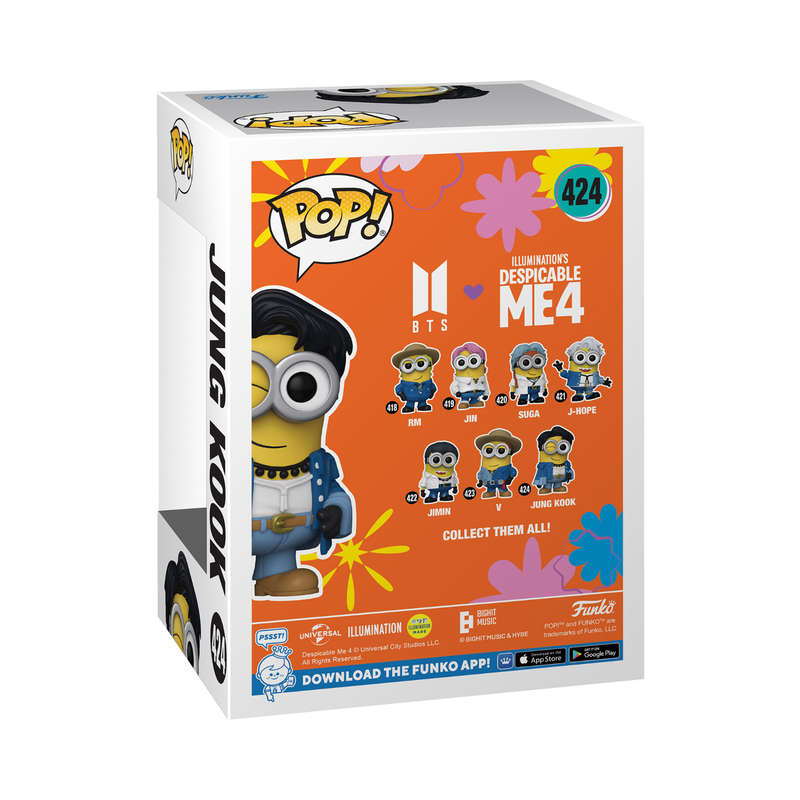 Jung Kook - Minion Despicable Me 4 Funko Pop Vinyl Figure #424