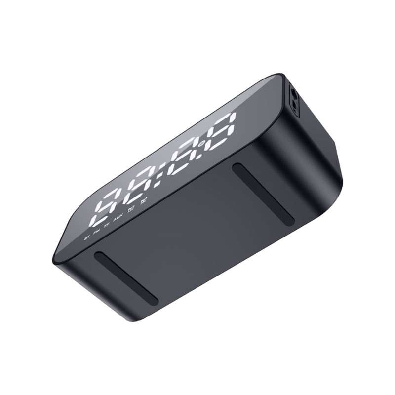 HAVIT Radio Alarm Clock Portable Bluetooth Speaker - Black