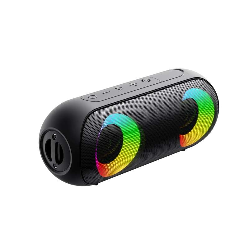 HAVIT RGB Lights Portable Bluetooth Speaker  Large  Black