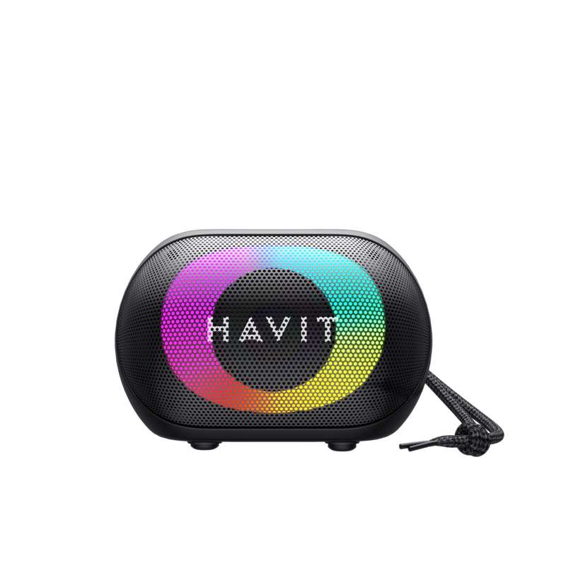 HAVIT RGB Lights Portable Bluetooth Speaker - Small - Black