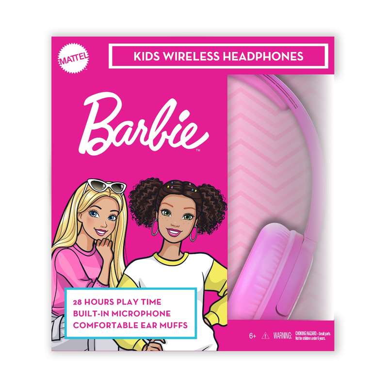 Mattel Barbie Wireless Headphones for Kids - Pink