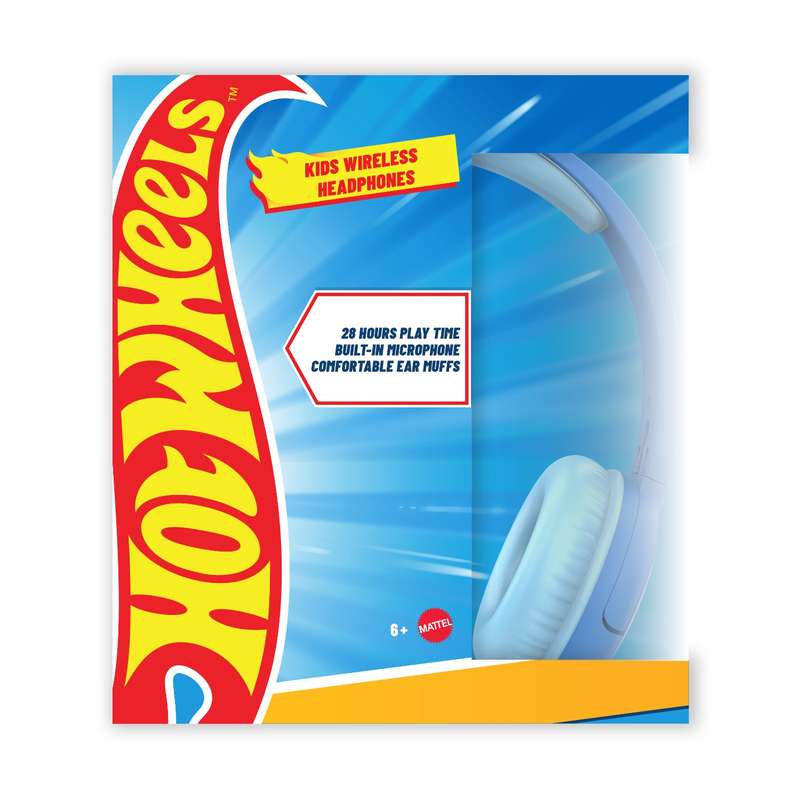 Mattel Hot Wheels Wireless Headphones for Kids - Blue