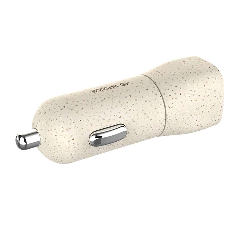 INTOUCH 20W Car Charger - 2 Port PD Fast Charger - Wheat Straw