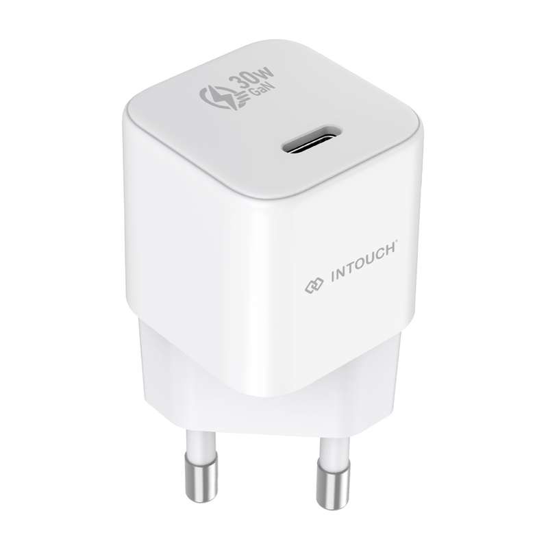 INTOUCH 30W Wall Charger - 1 Port Fast Charger - White