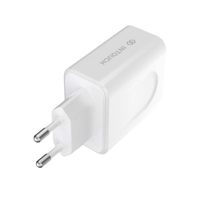 INTOUCH 65W Wall Charger - 3 Port Fast Charger- White