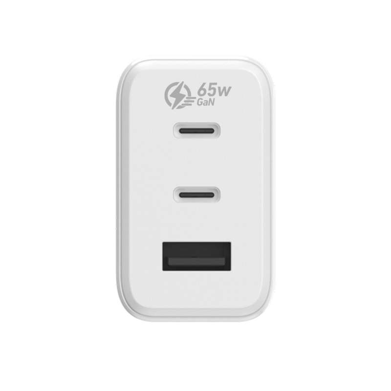 INTOUCH 65W Wall Charger - 3 Port Fast Charger- White