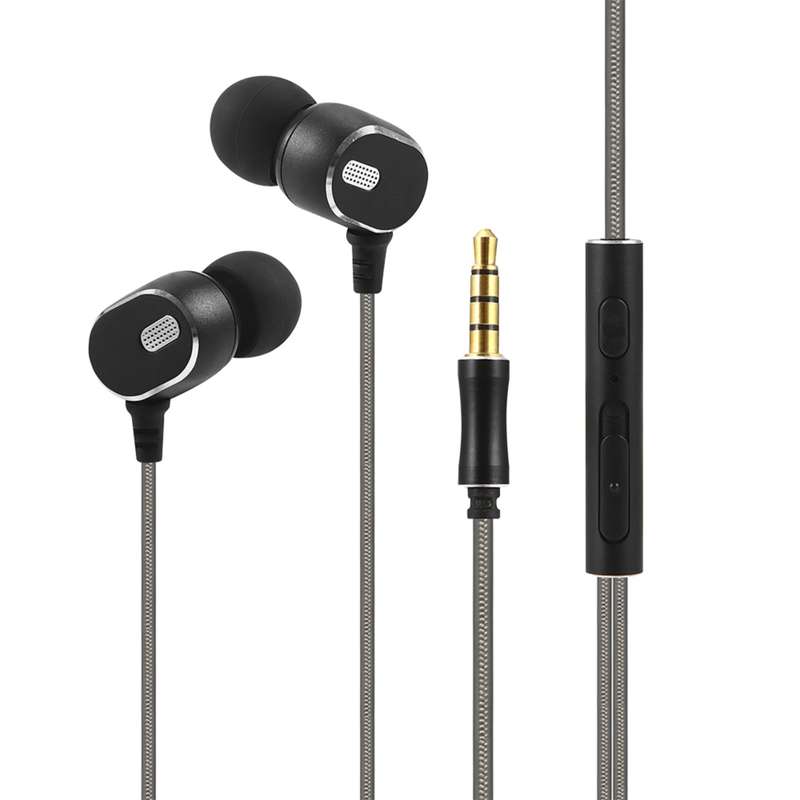 INTOUCH Explosive Wired AUX In Ear Earphones - Black