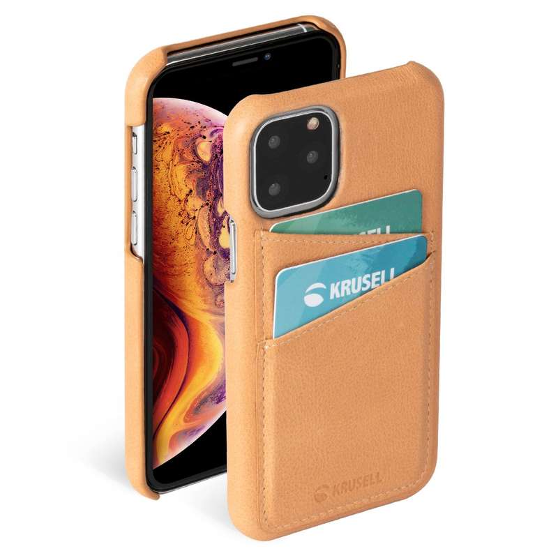 Apple iPhone 11 Pro Tan Krusell Card Cell Phone Cover