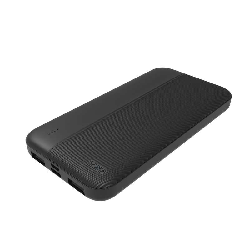 Loopd Power Bank 10000mAh - with 4 LED Indicators - Black