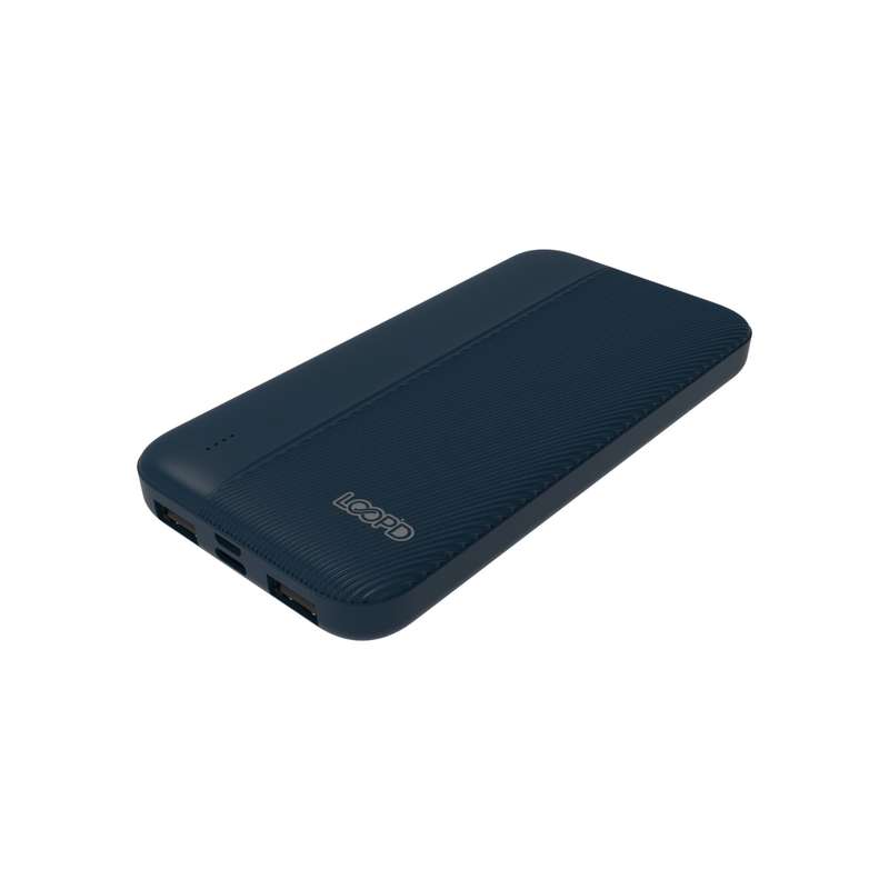 Loopd Power Bank 10000mAh - with 4 LED Indicators - Navy Blue