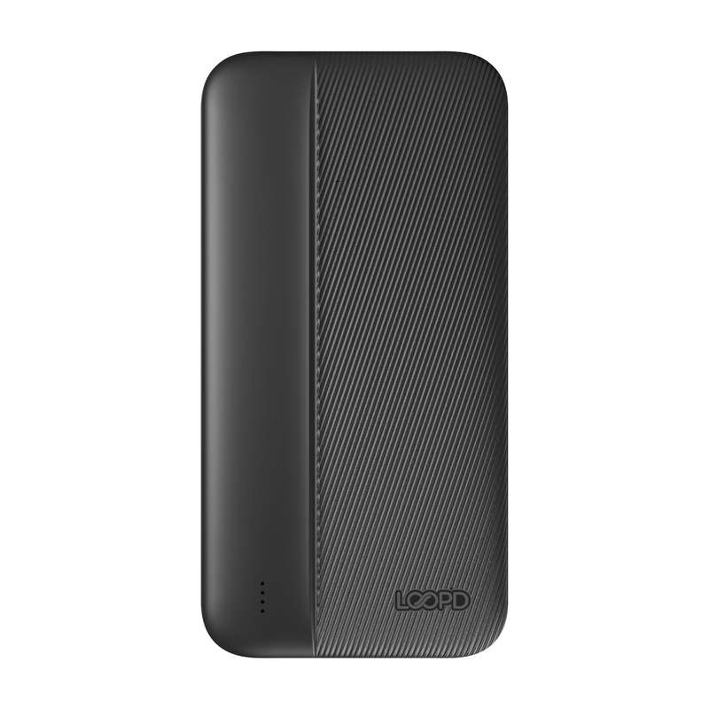 Loopd Power Bank 20000mAh - with 4 LED Indicators - Black