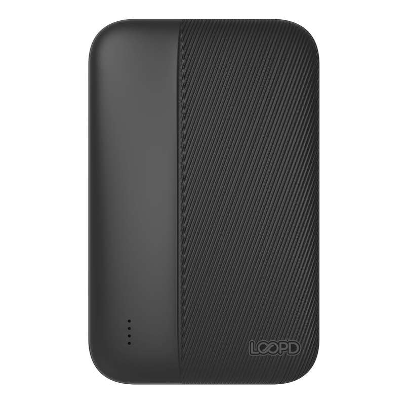 Loopd Power Bank 5000mAh - with 4 LED Indicators - Black