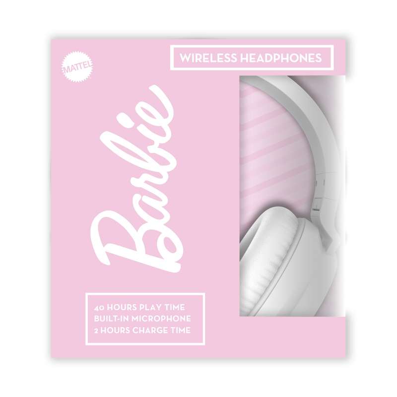 Mattel Barbie Wireless Headphones for Kids - White