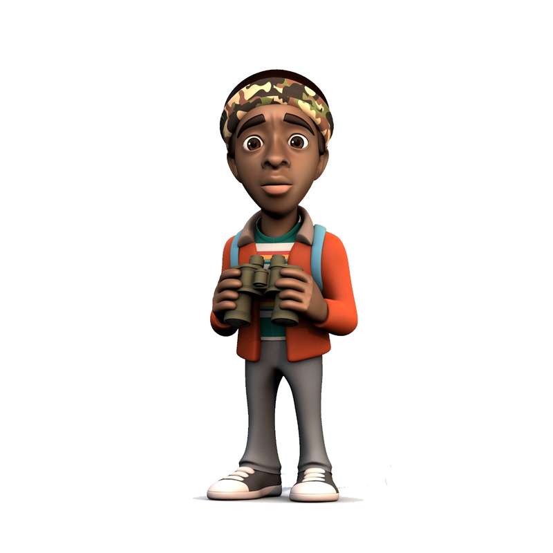 Lucas  Stranger Things Minix Figurine: Official Collectable Figure