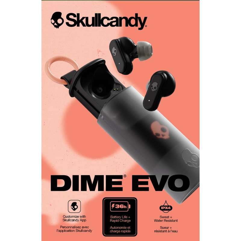 Skullcandy Dime Evo TWS True Wireless Earbuds - Black
