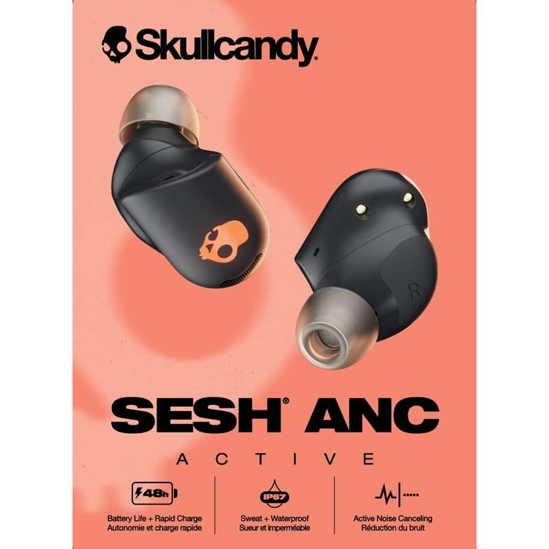 Skullcandy Sesh ANC Noise Cancelling True Wireless Earbuds - Black
