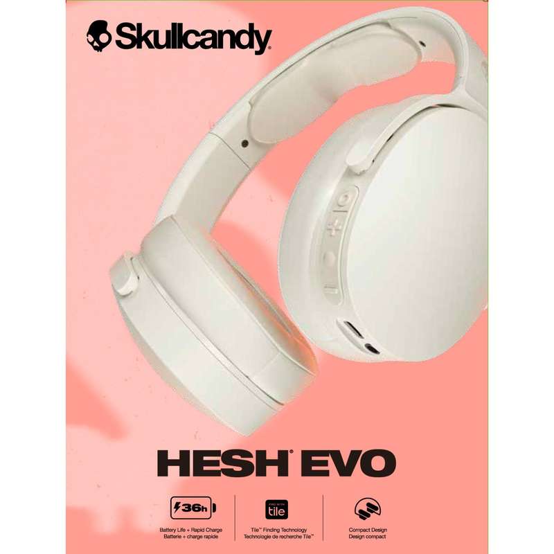Skullcandy Hesh Evo Wireless Headphones - Bone