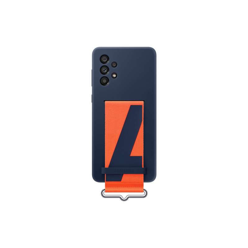Samsung Galaxy A73 5G Case - Official Samsung Silicone Cover With Strap - Blue