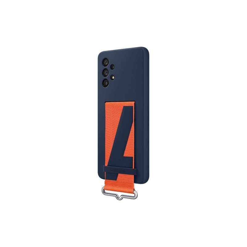 Samsung Galaxy A73 5G Case - Official Samsung Silicone Cover With Strap - Blue