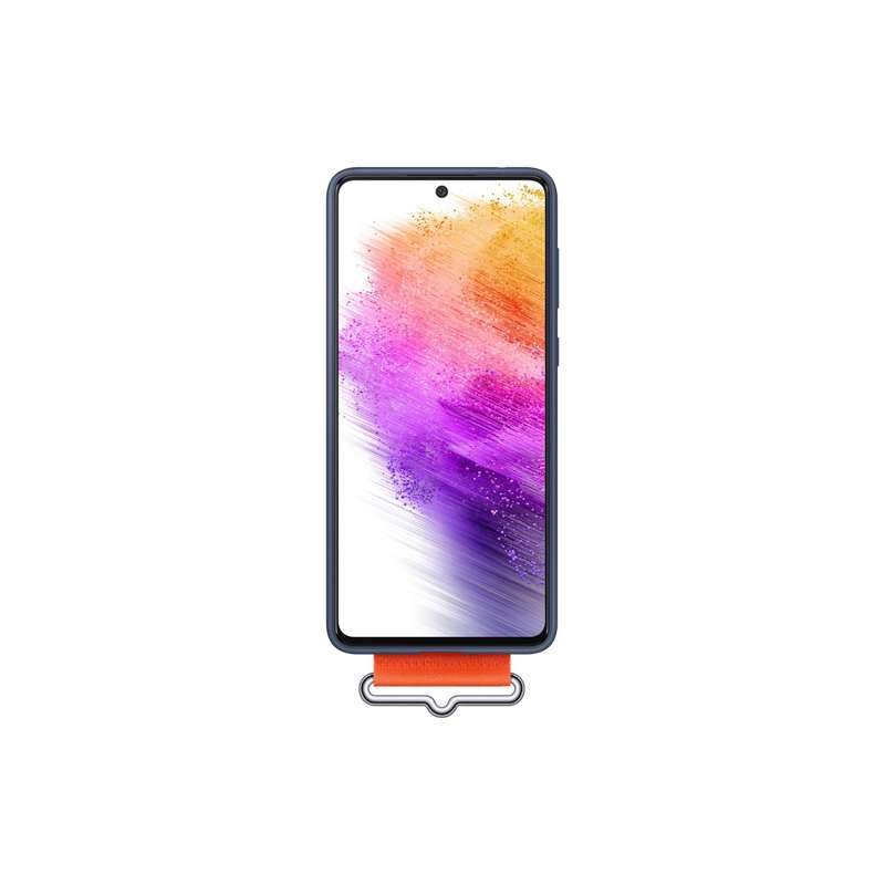 Samsung Galaxy A73 5G Case - Official Samsung Silicone Cover With Strap - Blue