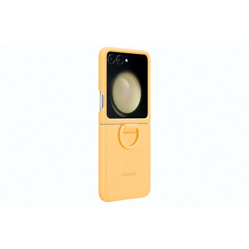 Samsung Galaxy Z Flip5 Apricot Silicone Case With Ring - Apricot