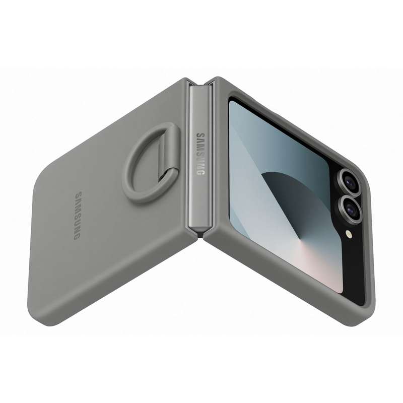 Samsung Galaxy Z Flip6 Silicone With Ring Case - Grey
