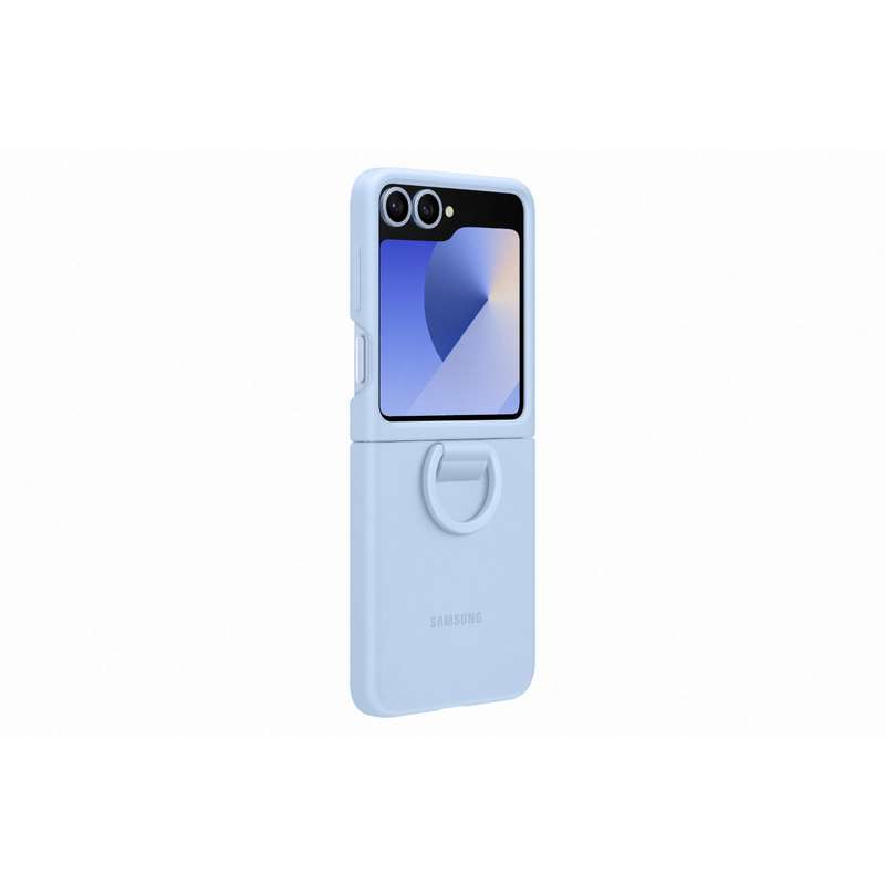 Samsung Galaxy Z Flip6 Silicone With Ring Case  Blue
