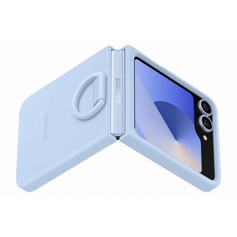 Samsung Galaxy Z Flip6 Silicone With Ring Case - Blue