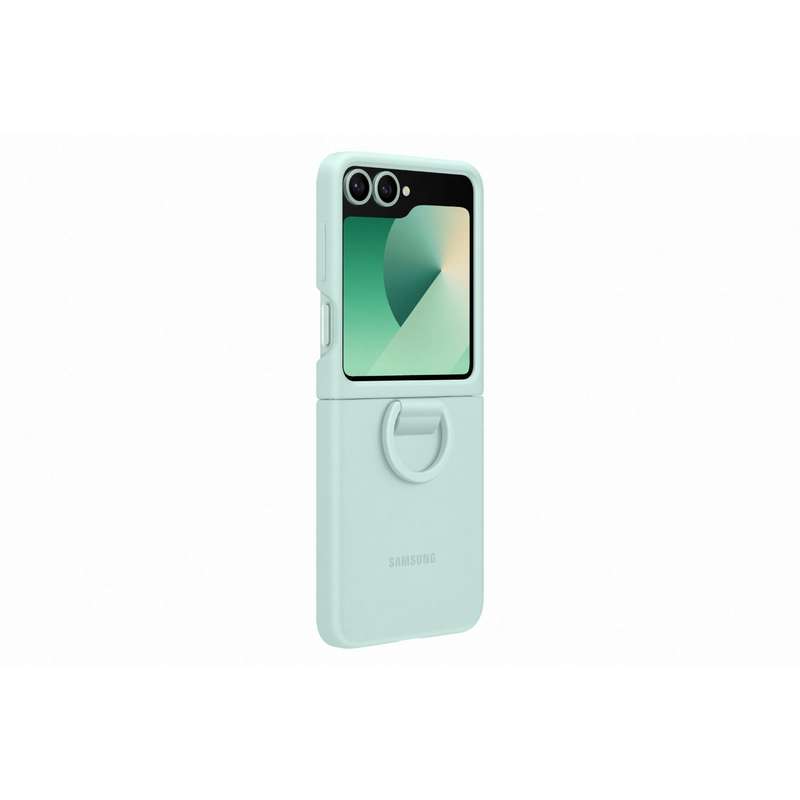 Samsung Galaxy Z Flip6 Silicone With Ring Case - Mint