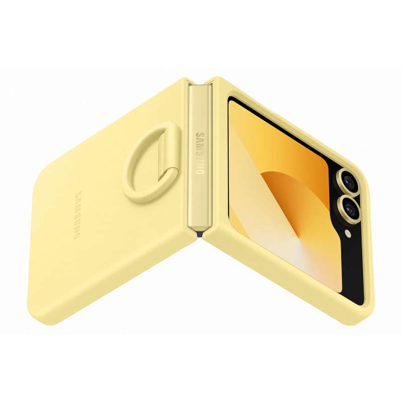 Samsung Galaxy Z Flip6 Silicone With Ring Case - Yellow