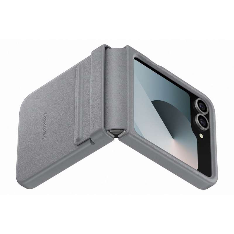 Samsung Galaxy Z Flip6 Vegan Leather Case - Grey
