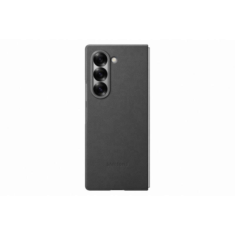 Samsung Galaxy Z Fold6 Case - Official Samsung Vegan Leather Cover - Grey