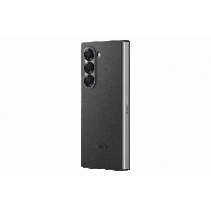 Samsung Galaxy Z Fold6 Case - Official Samsung Vegan Leather Cover - Grey