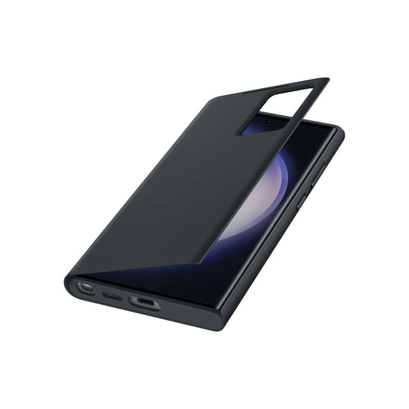 Original Samsung Galaxy S23 Ultra Smart View Flip Phone Cover Black