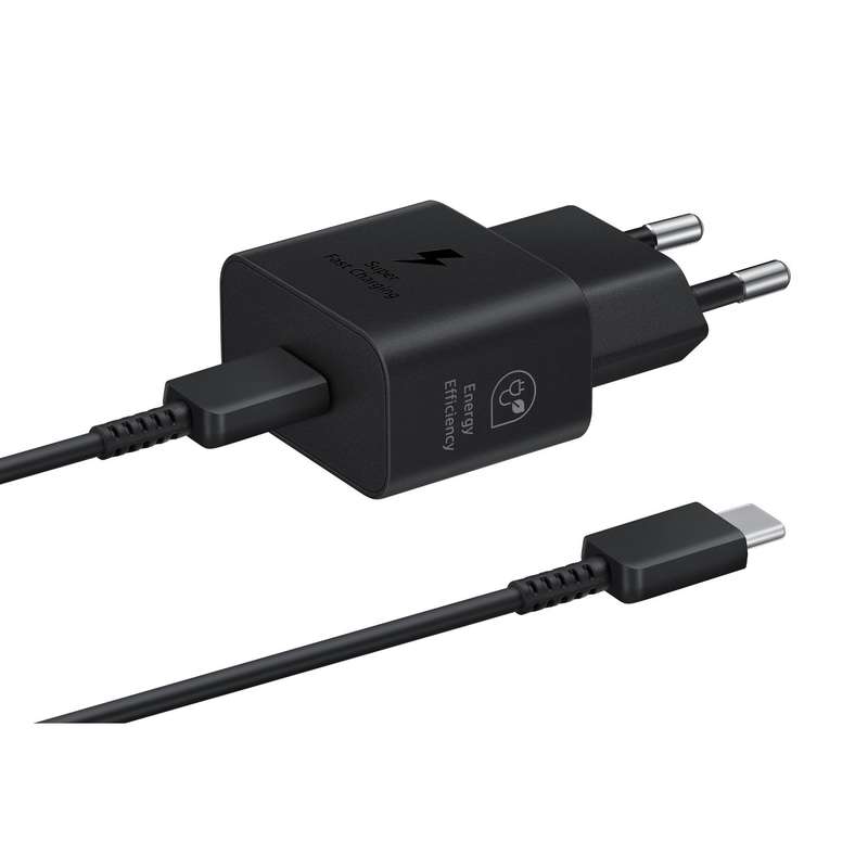 Samsung 25W GaN Charger with USB C Cable - Black