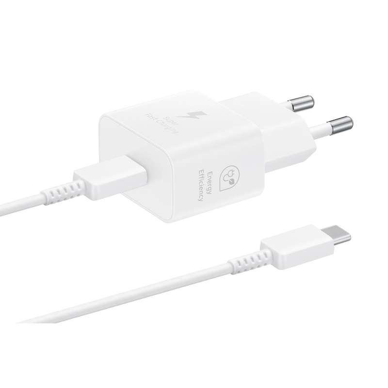 Samsung 25W GaN Fast Wall Charger with TypeC Cable  White