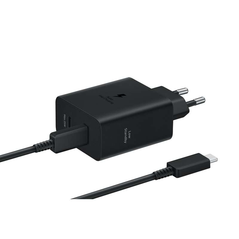 Samsung 50W Wall Charger - 2 Port Fast Charger - Black