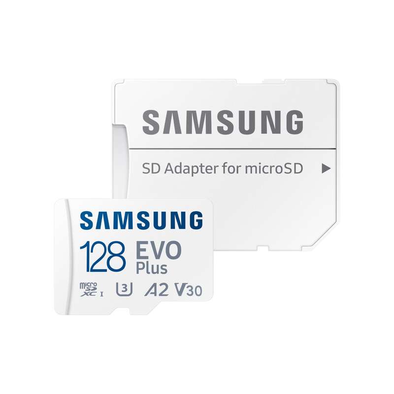 128GB Samsung Evo Plus Micro SD XC Memory Card and Adapter
