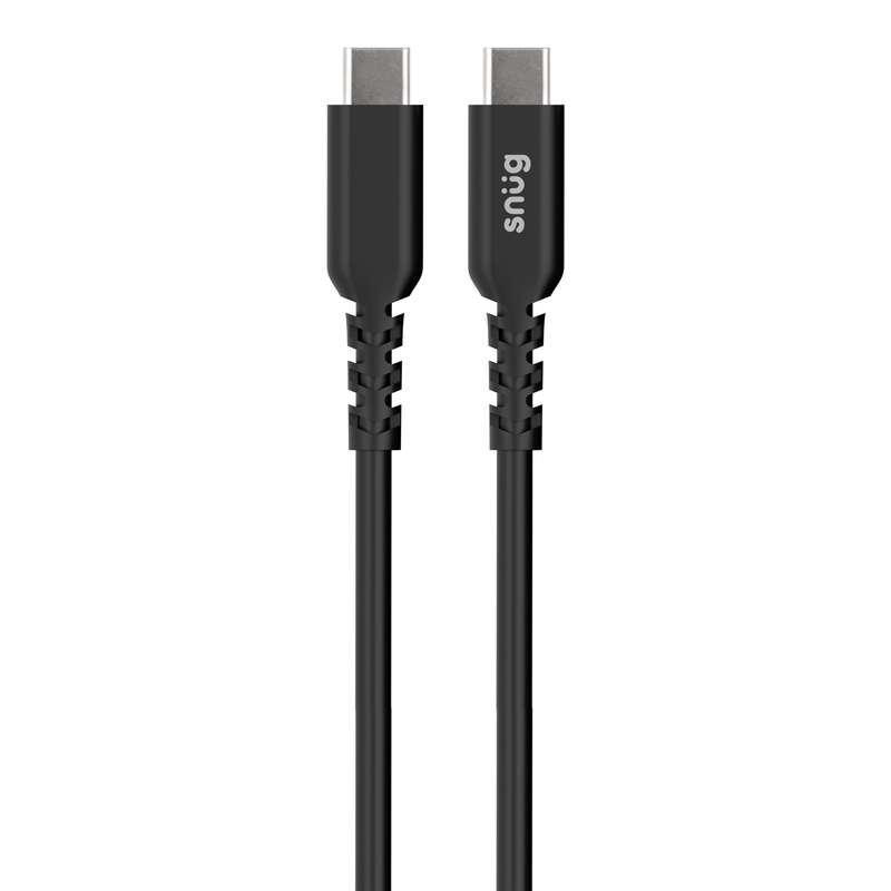 Snug 30W Car Charger with USB C To Type C Cable - 1 Port Black