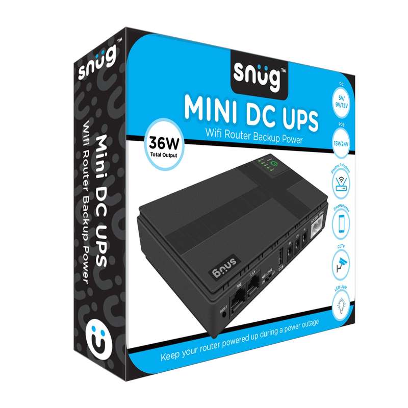 Snug 36W Portable Mini DC UPS with Lithium Battery