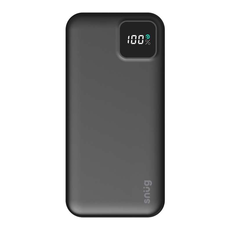 Snug Power Bank 10000mAh - 20W PD Charger Black